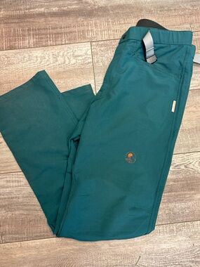 Makaalu Outfit Men's Large Teal Technical Pants with Built-In Belt